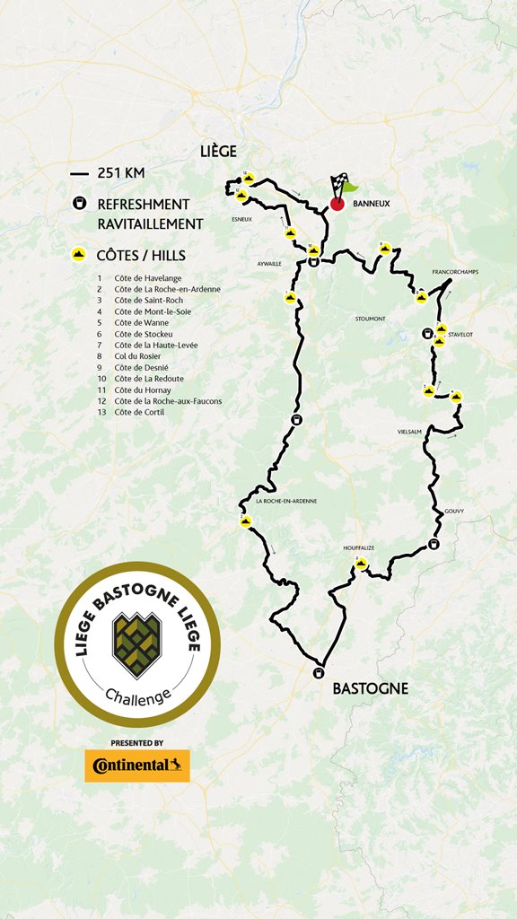 Luik-Bastenaken-Luik 2023, parcours